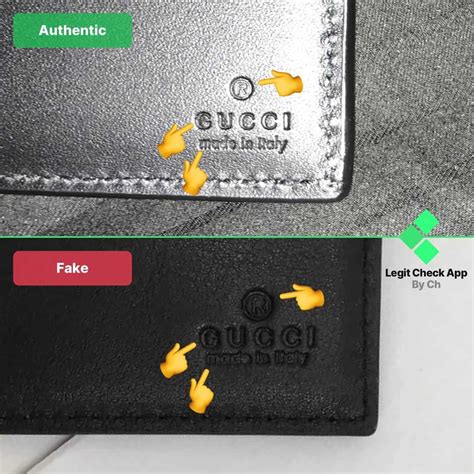 fake gucci stuff vs real wallets